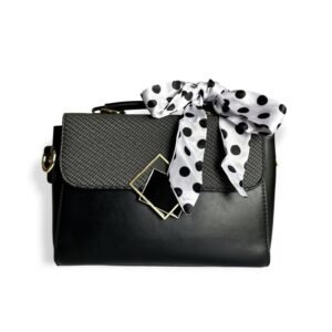 Bolso pequeño con pañoleta color negro