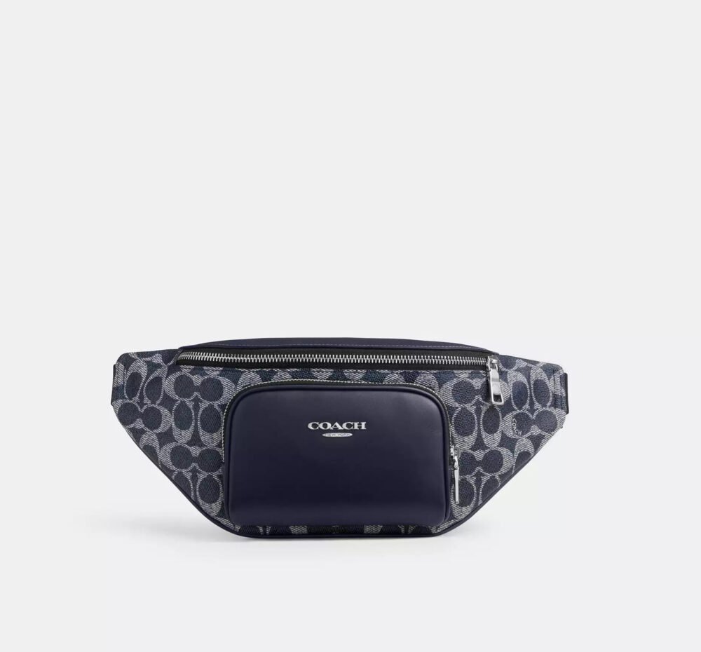 Racer riñonera in signature cuero y lona Original Coach