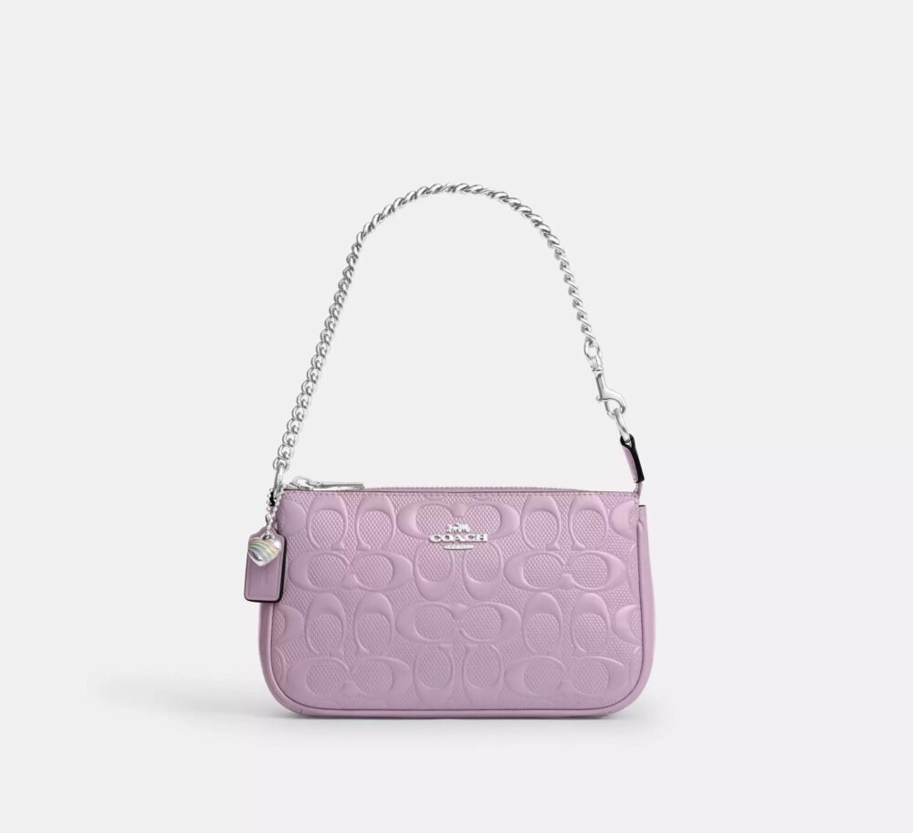 Nolita 19 in signature cuero con dije de corazón Original Coach