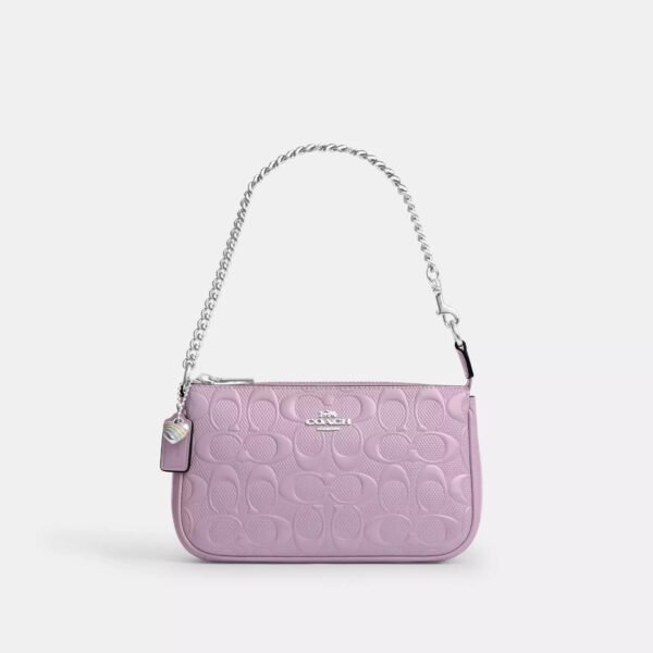 Nolita 19 in signature cuero con dije de corazón Original Coach
