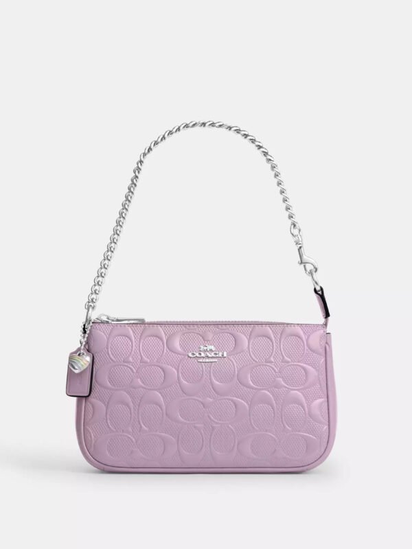 Nolita 19 in signature cuero con dije de corazón Original Coach