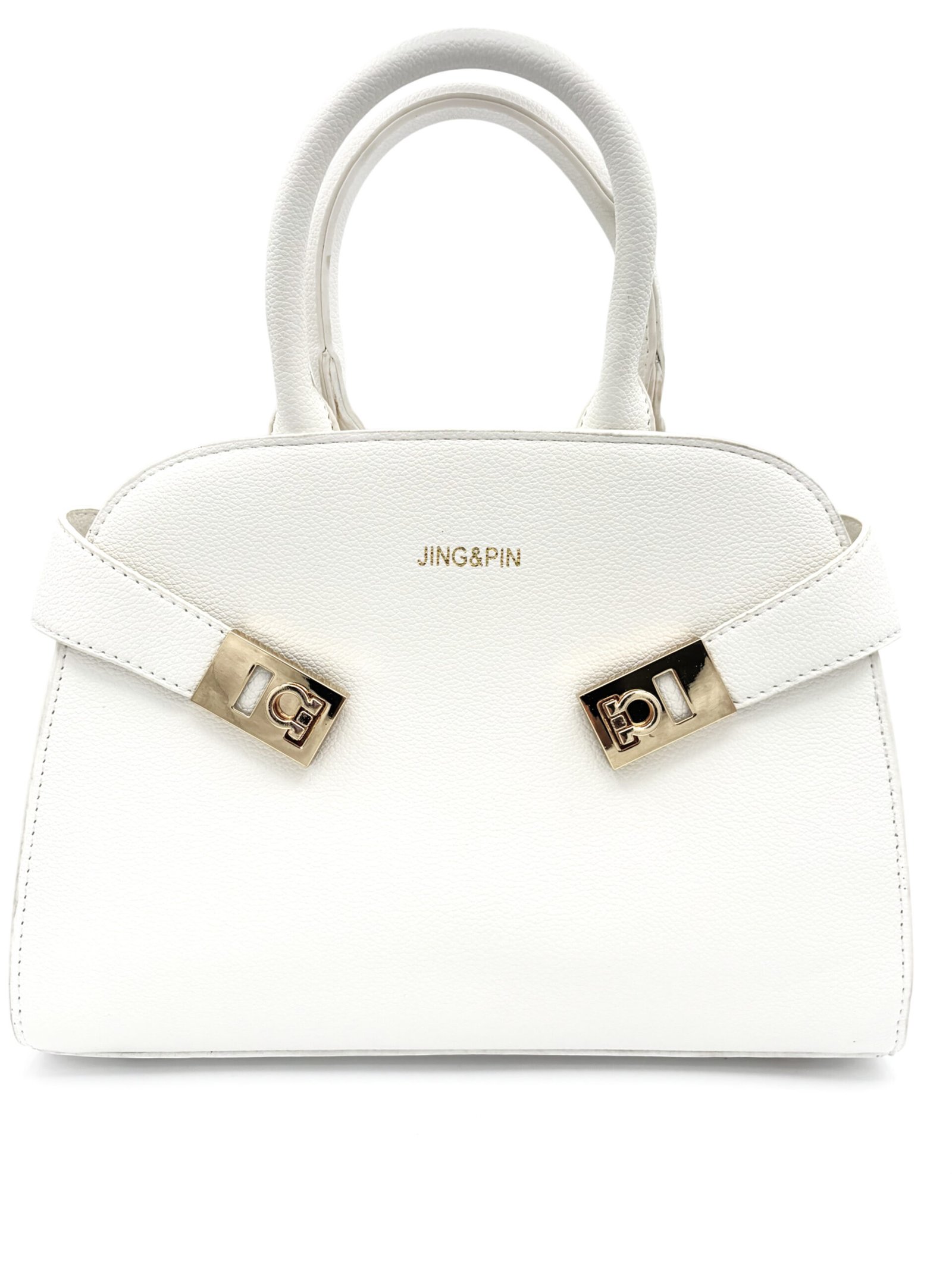 Bolso elegante con neceser blanco