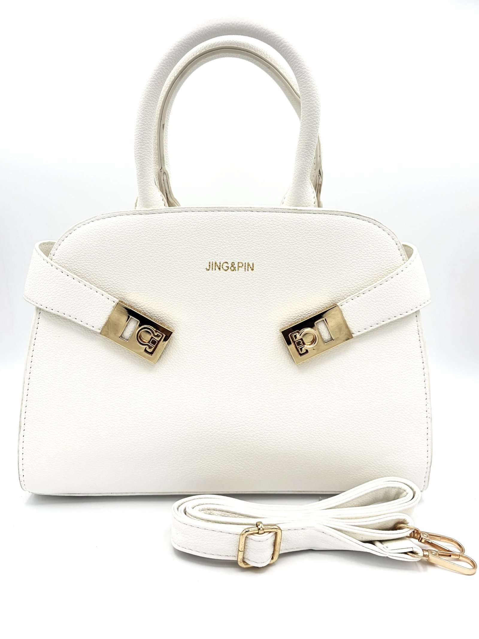 Bolso elegante con neceser blanco - Imagen 3
