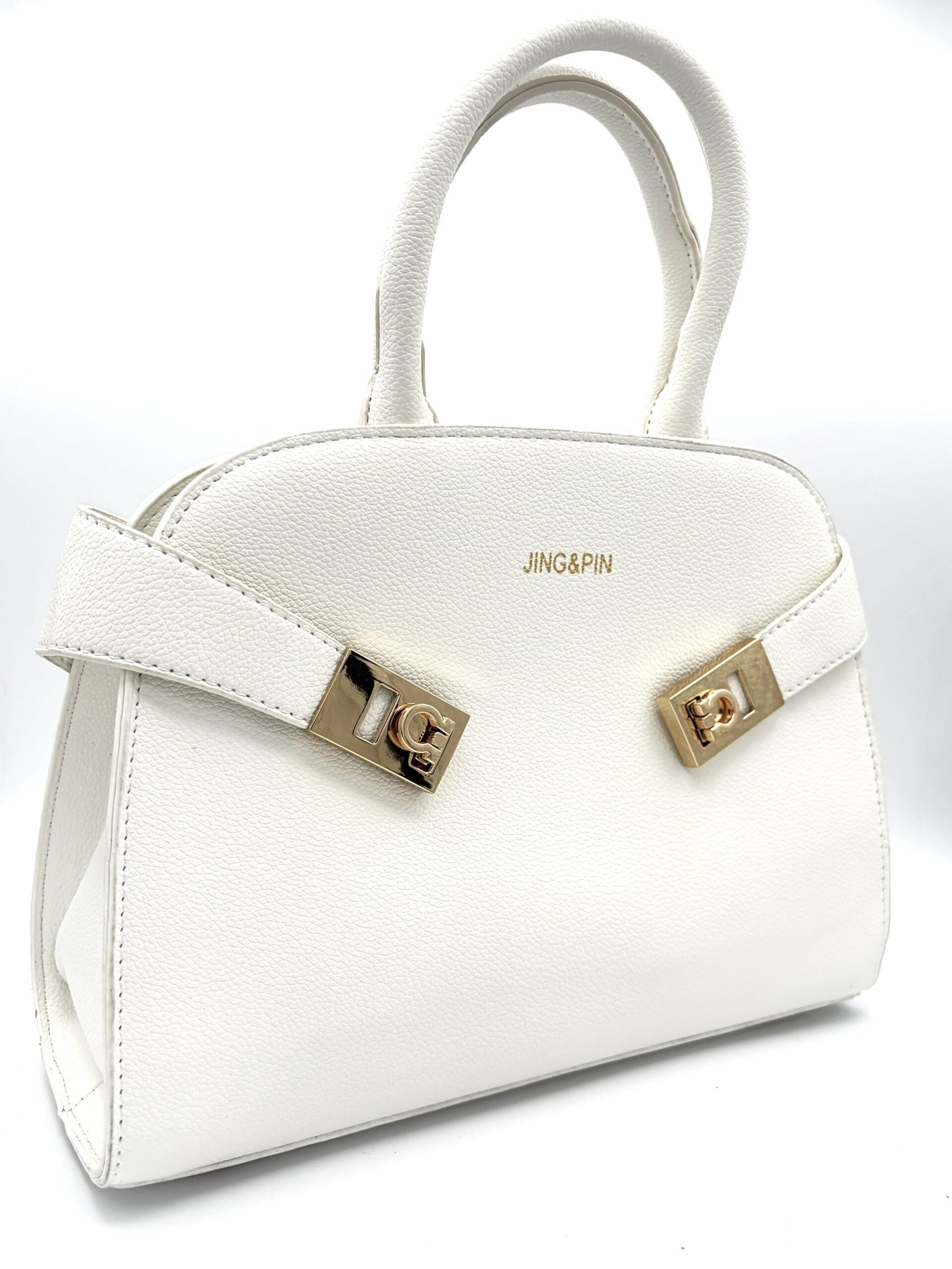 Bolso elegante con neceser blanco - Imagen 4