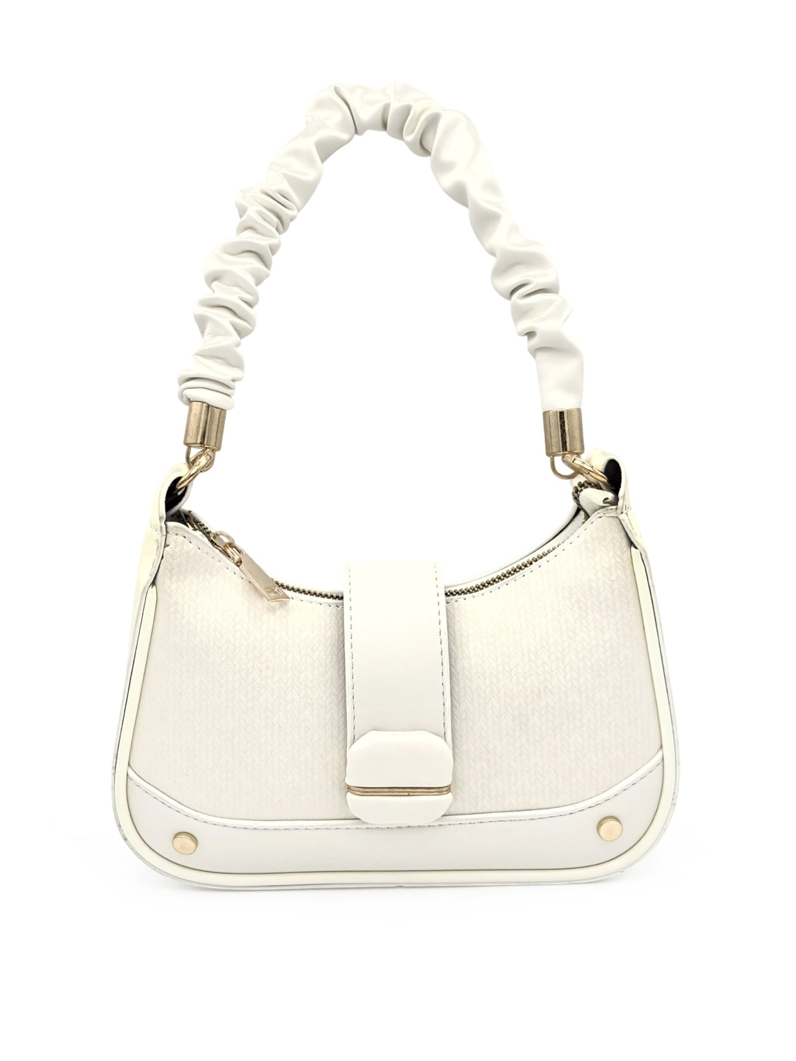 Bolso tipo scrunchie blanco hueso