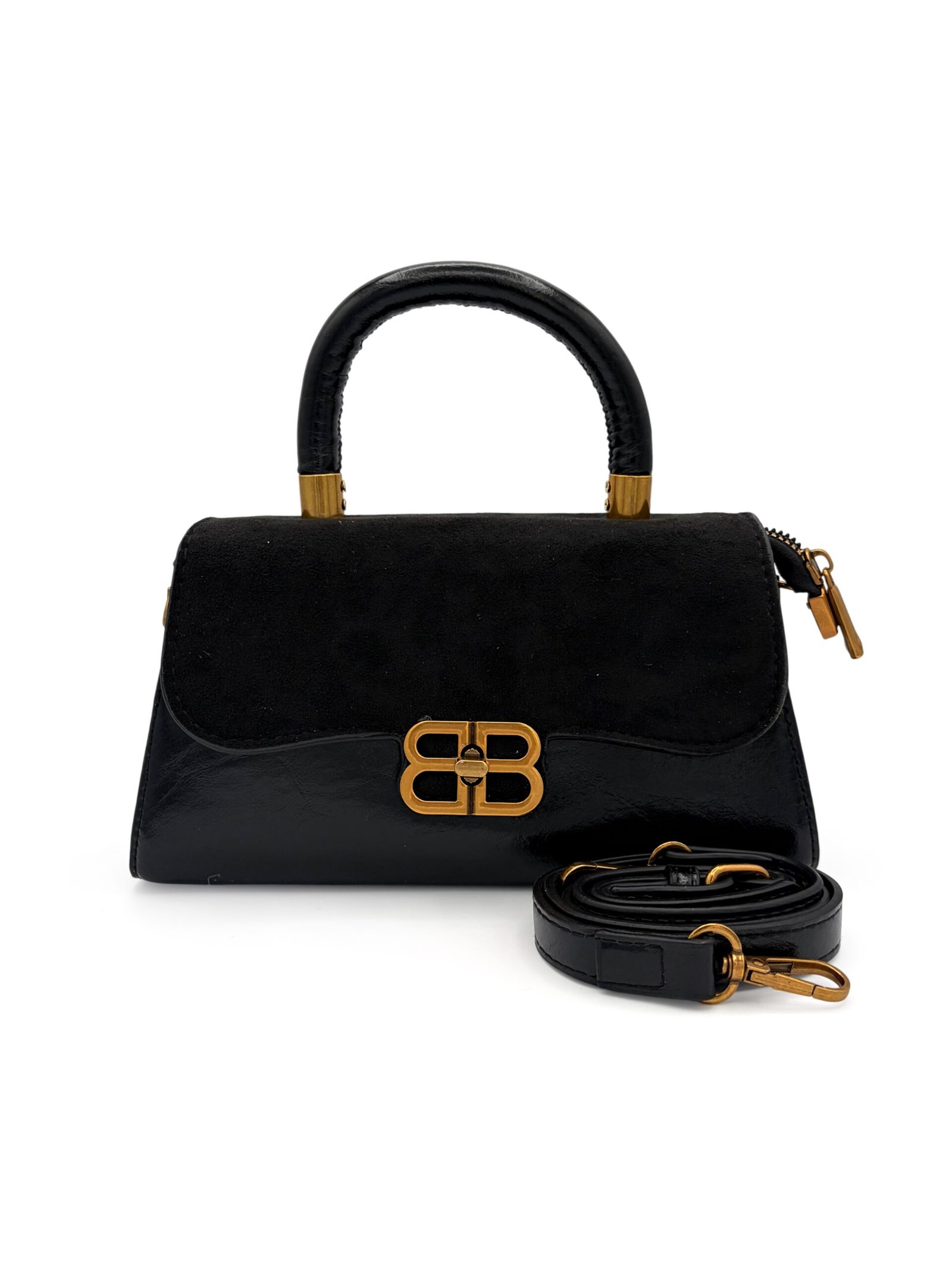 Bolso manos libres satchel negro - Imagen 2