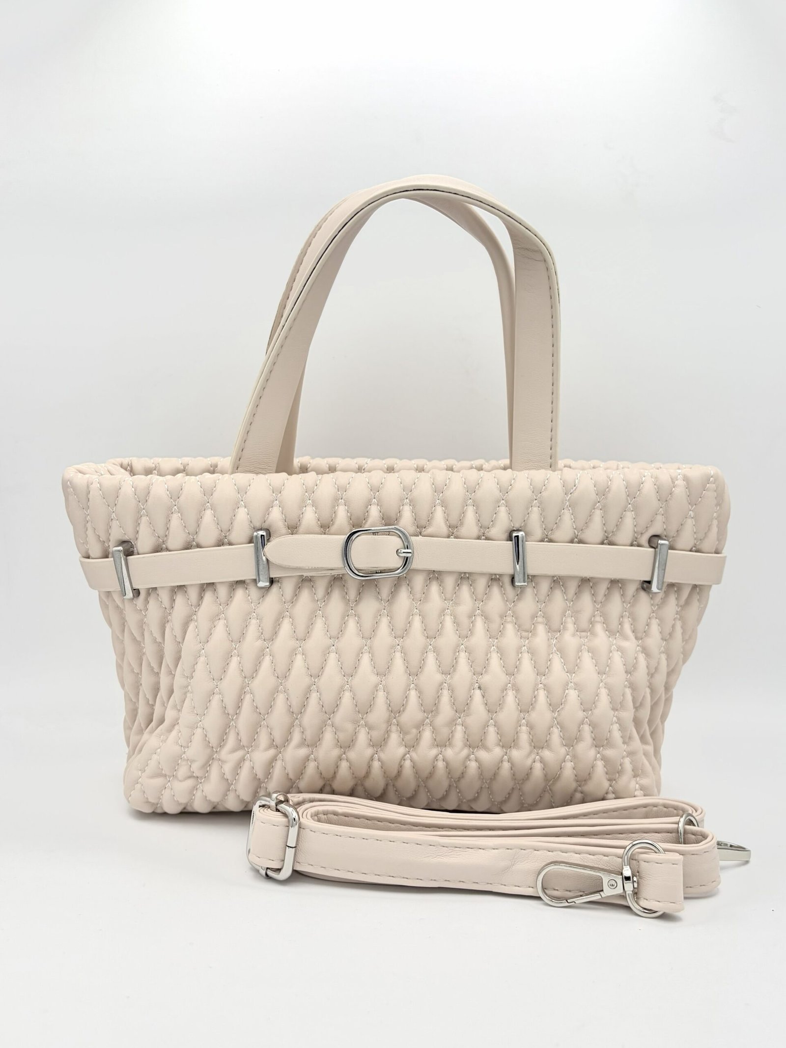 Bolso tote mini beige - Imagen 2