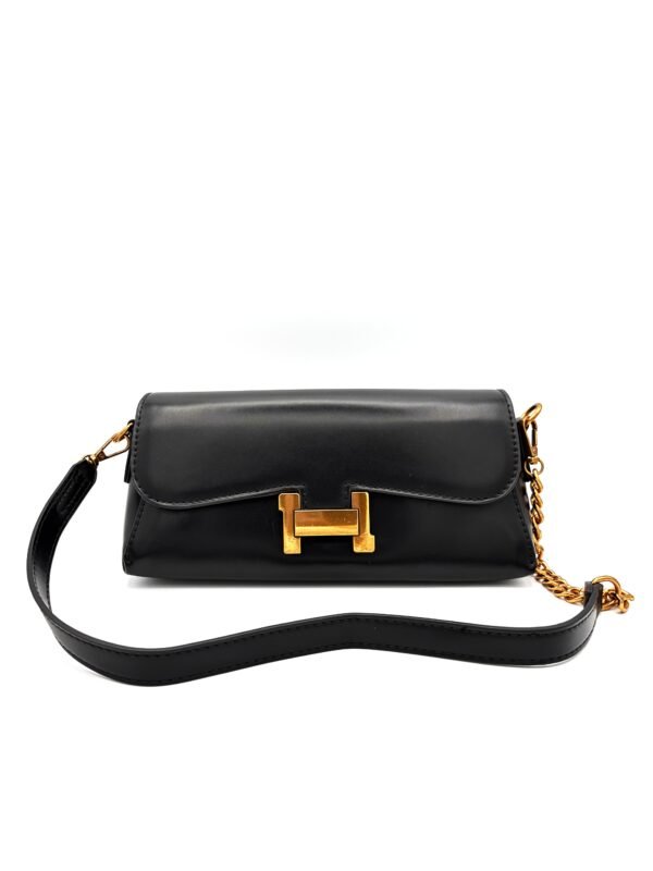 Bolso baguette liso negro