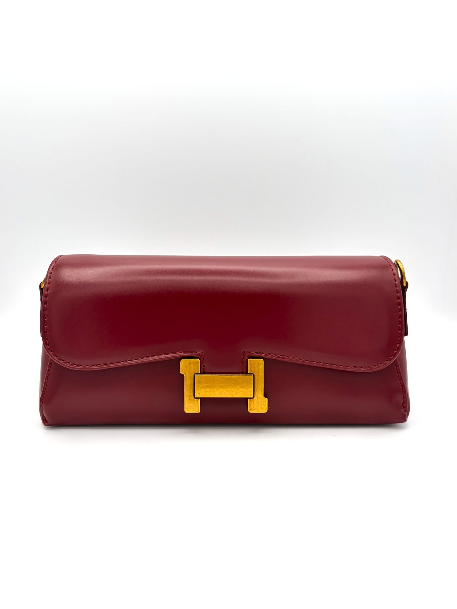 Bolso baguette liso Vinotinto - Imagen 4
