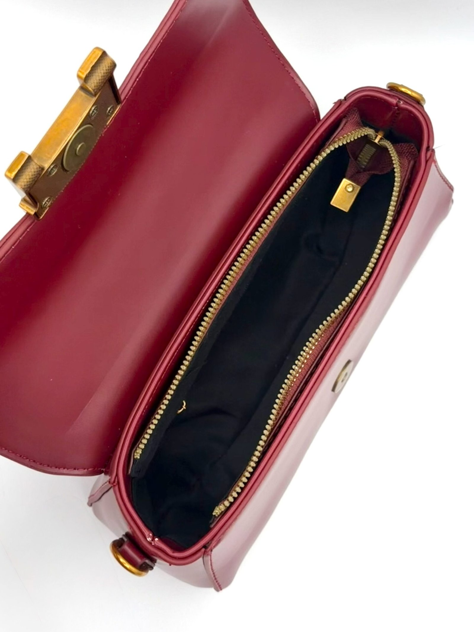 Bolso baguette liso Vinotinto - Imagen 6