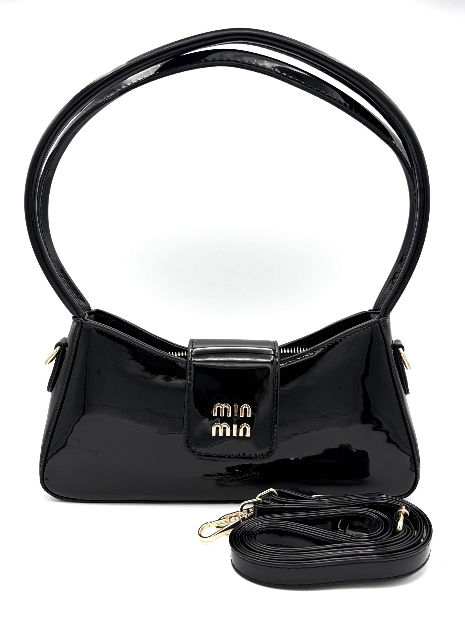 Bolso charol negro - Imagen 2