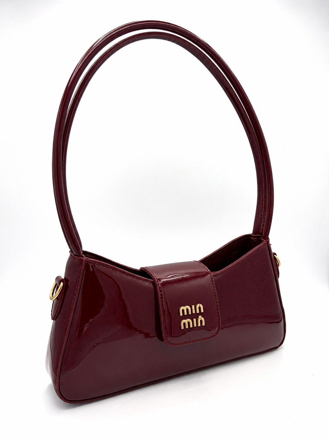 Bolso charol vinotinto - Imagen 3