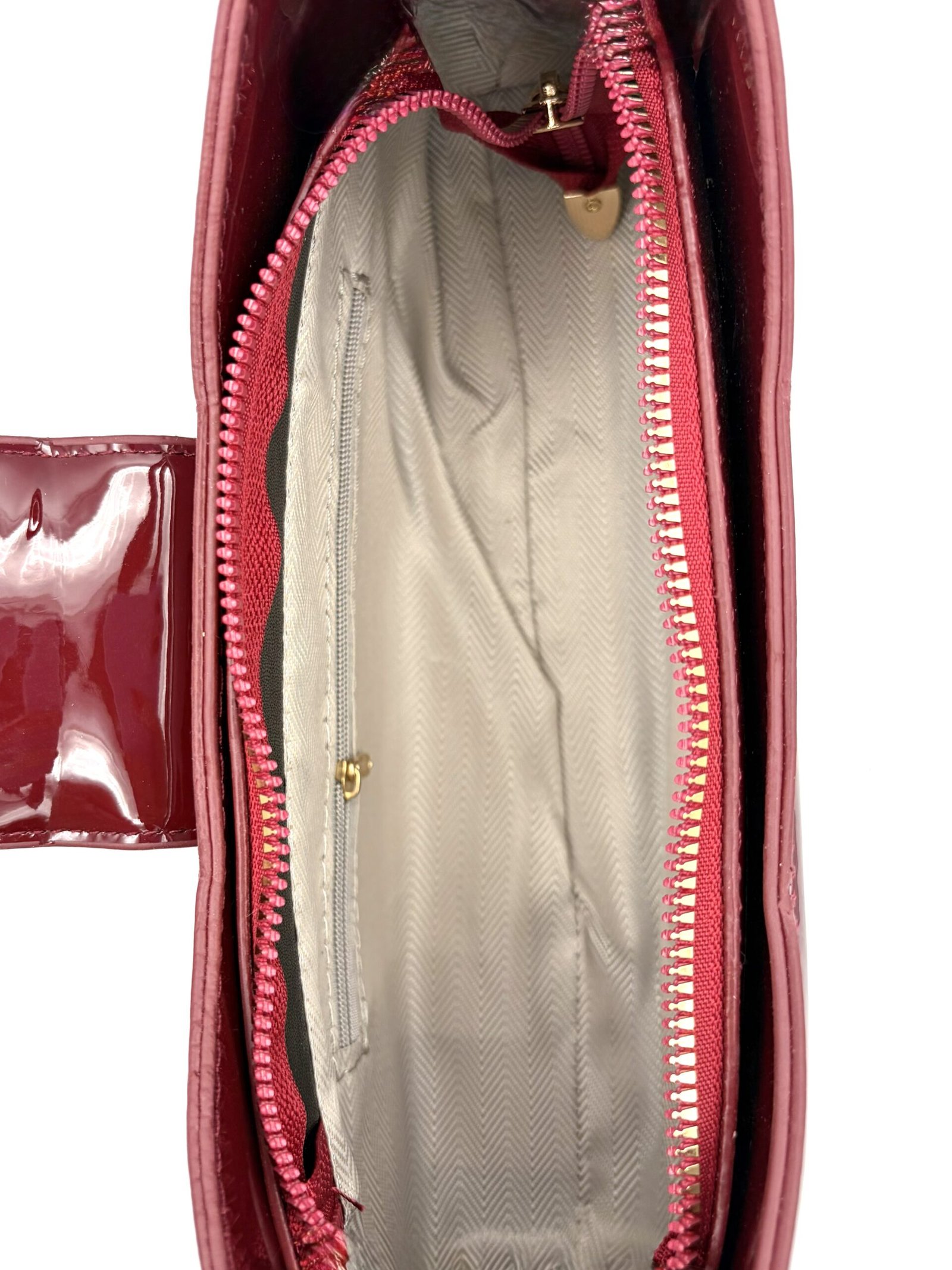 Bolso charol vinotinto - Imagen 6