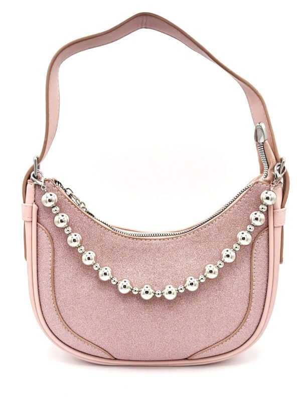 Bolso cadena pepas rosado