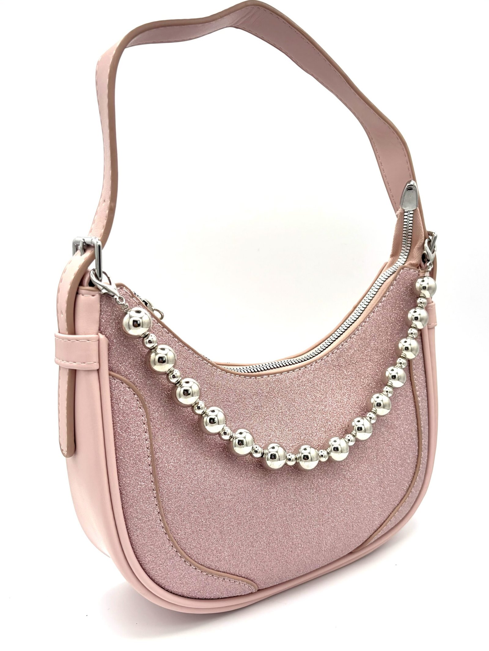 Bolso cadena pepas rosado - Imagen 3