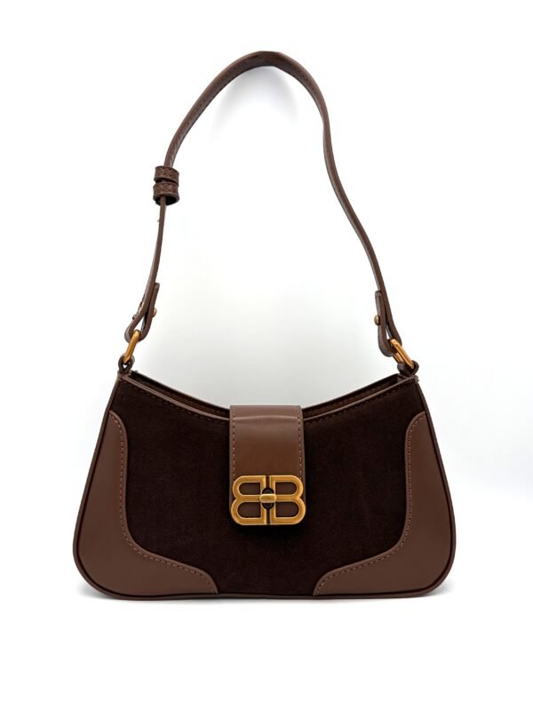 Bolso manos libres tipo gamuza café