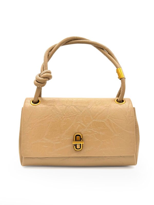 Bolso efecto crinkle beige arena