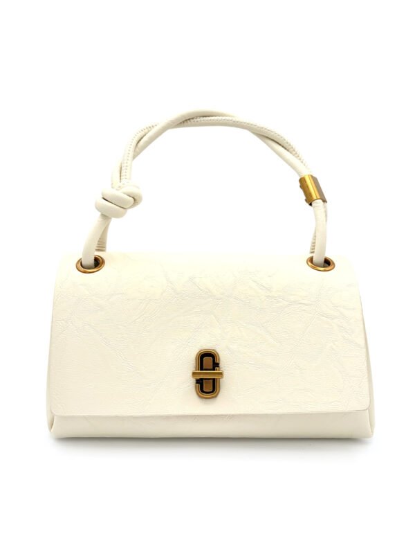 Bolso efecto crinkle blanco crema