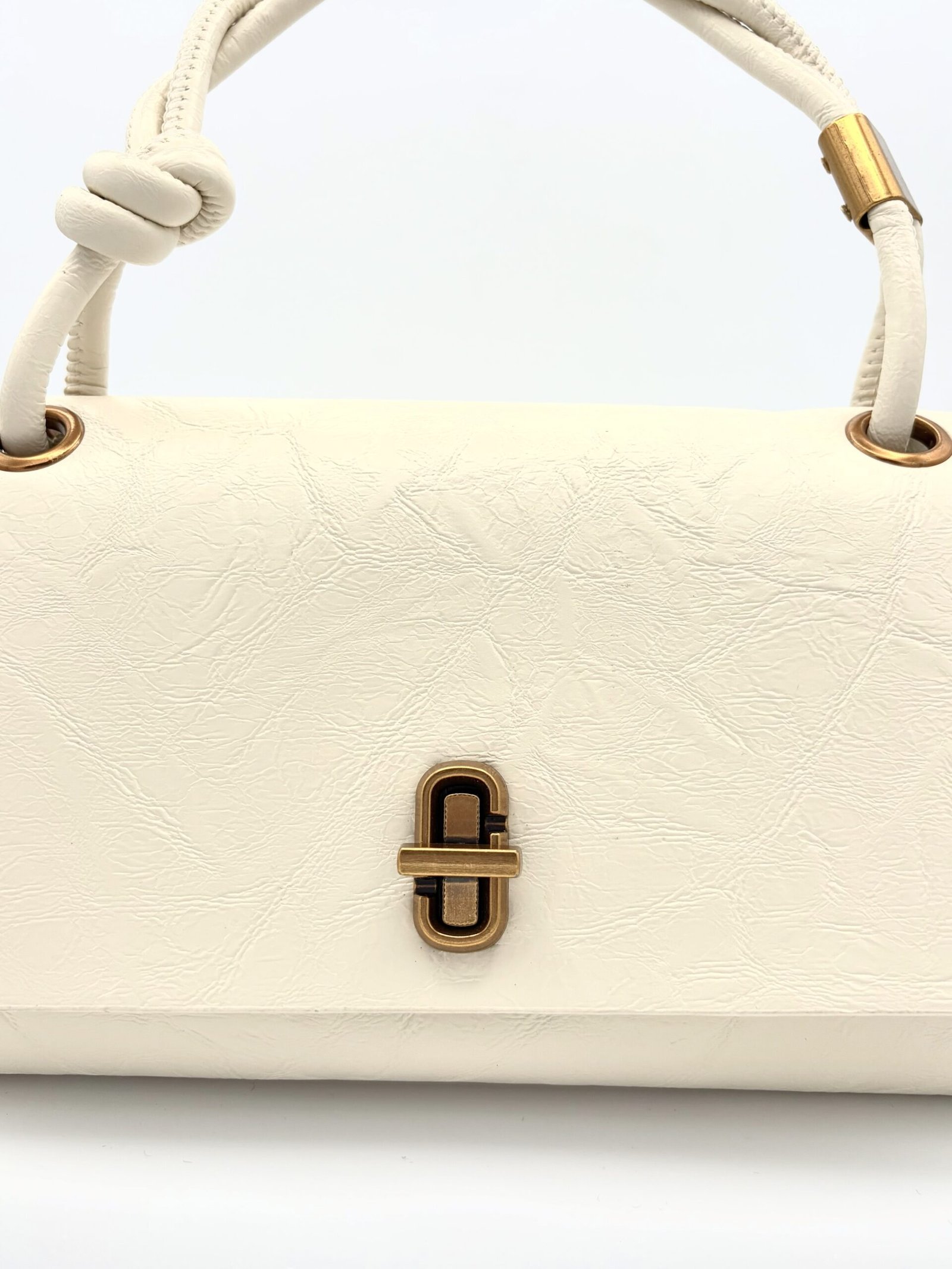 Bolso efecto crinkle blanco crema - Imagen 5