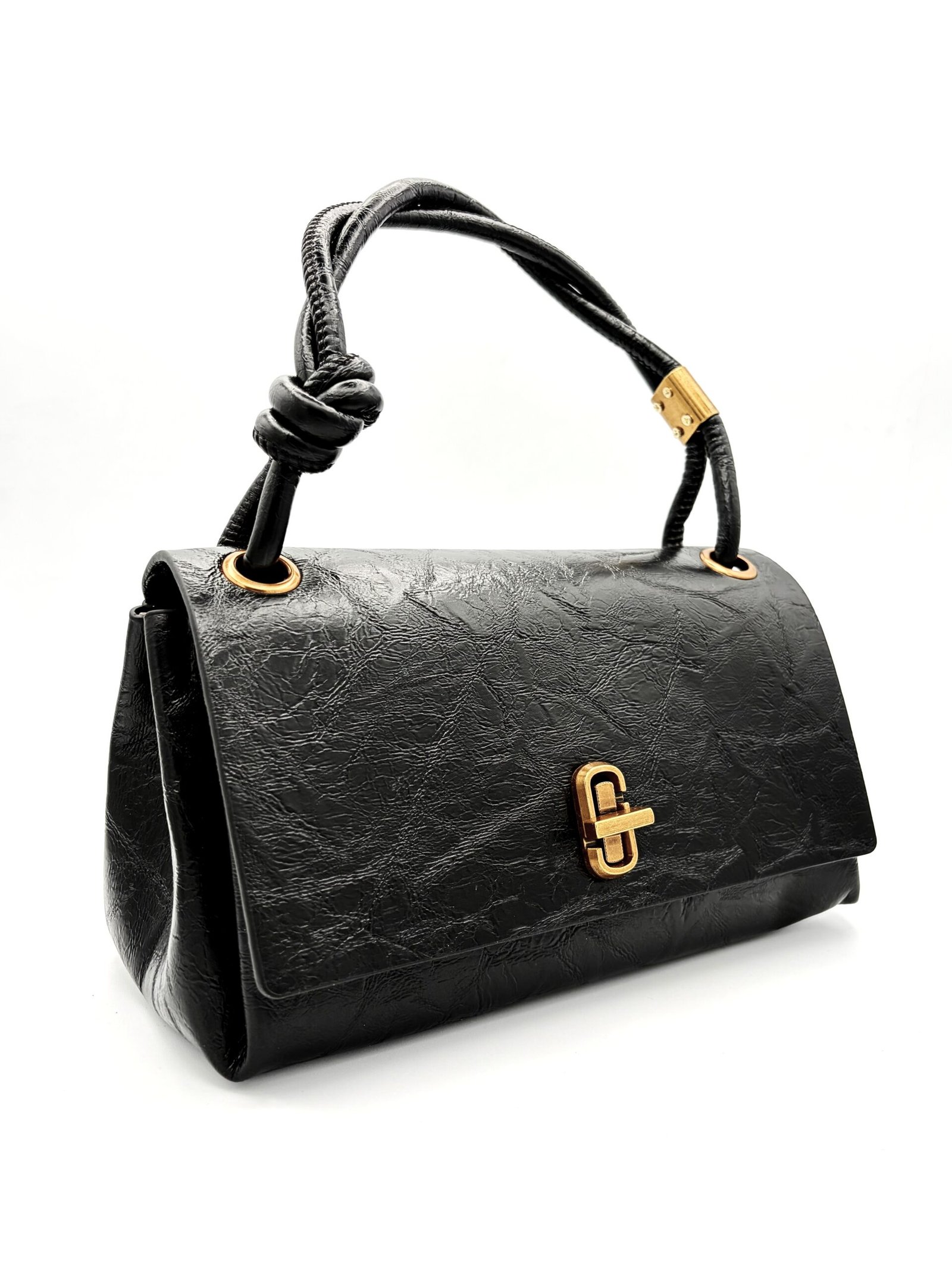 Bolso efecto crinkle negro - Imagen 2