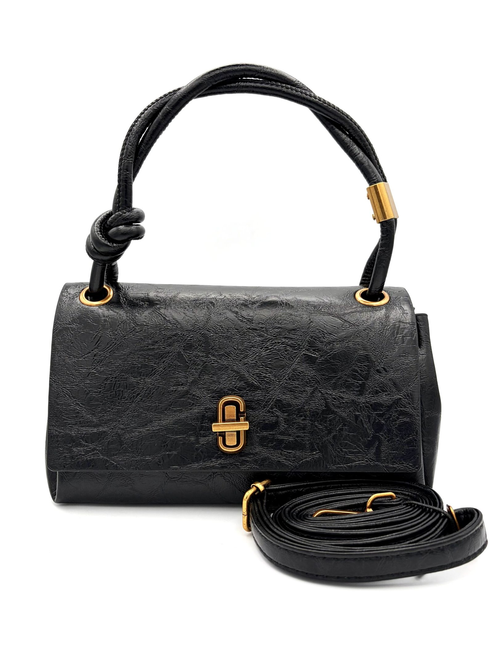 Bolso efecto crinkle negro - Imagen 3