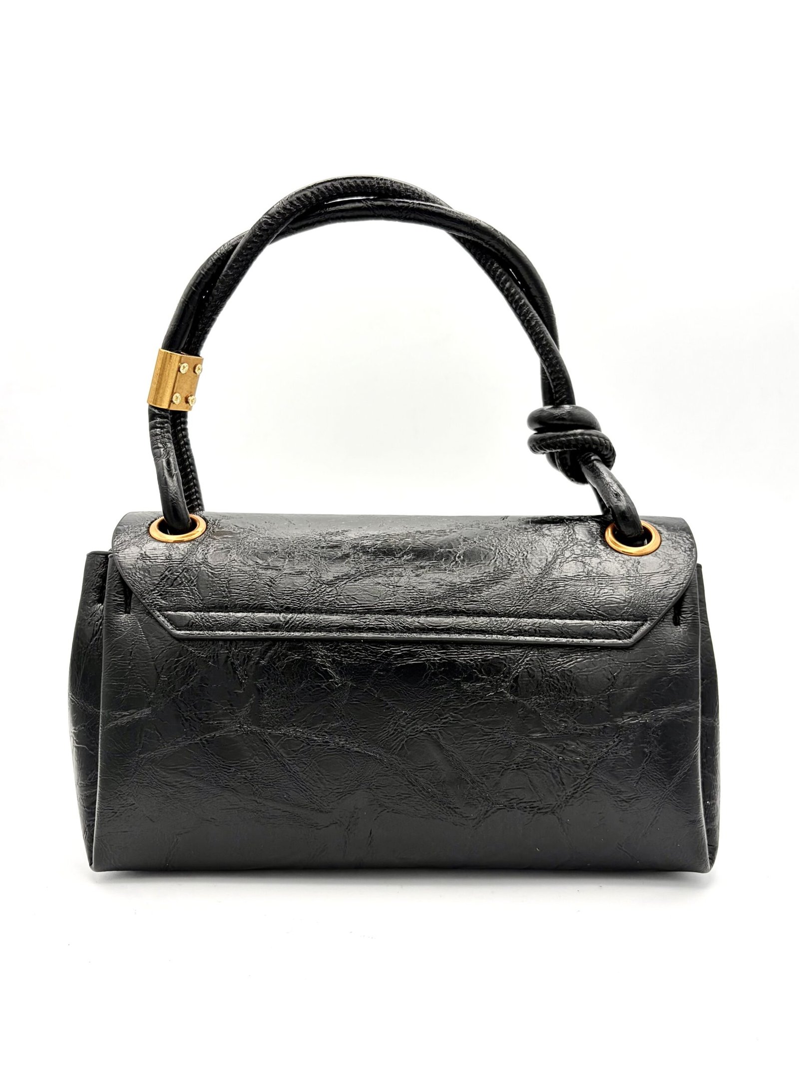Bolso efecto crinkle negro - Imagen 4
