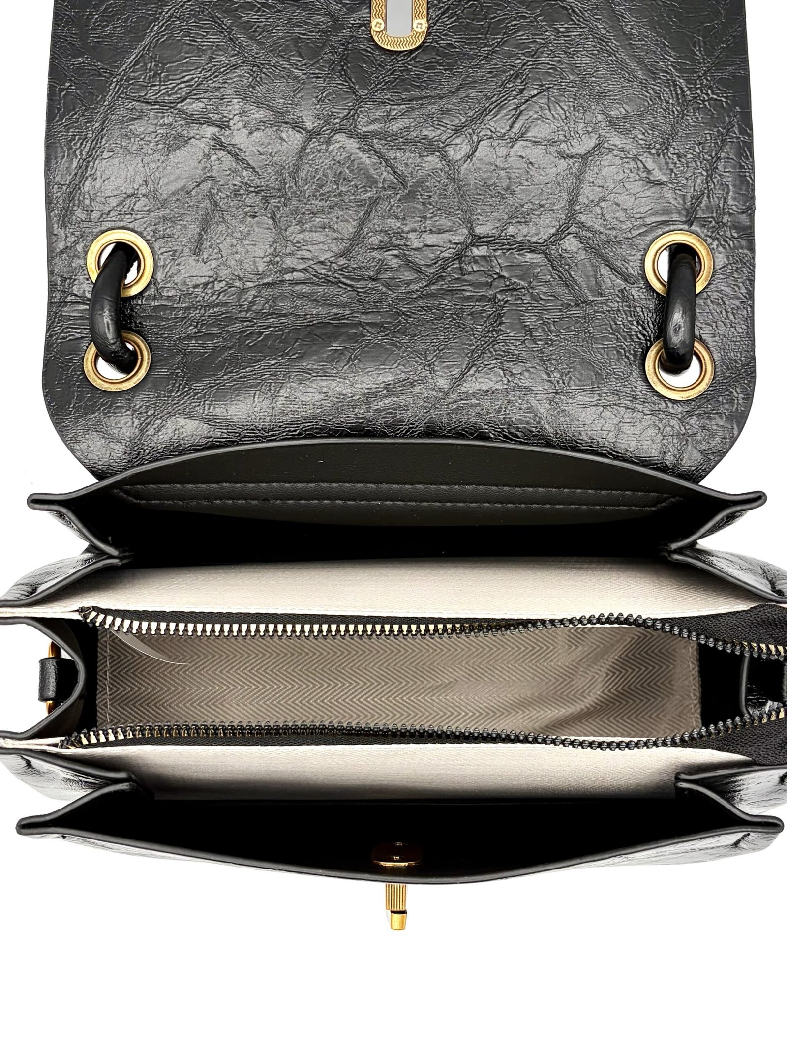 Bolso efecto crinkle negro - Imagen 6