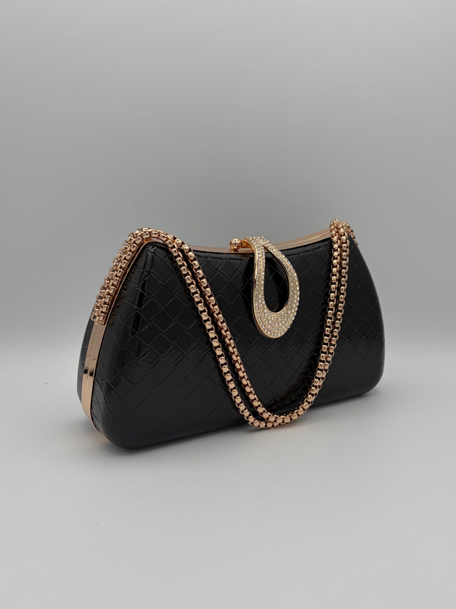 Cartera baúl doble cadena negro - Imagen 3