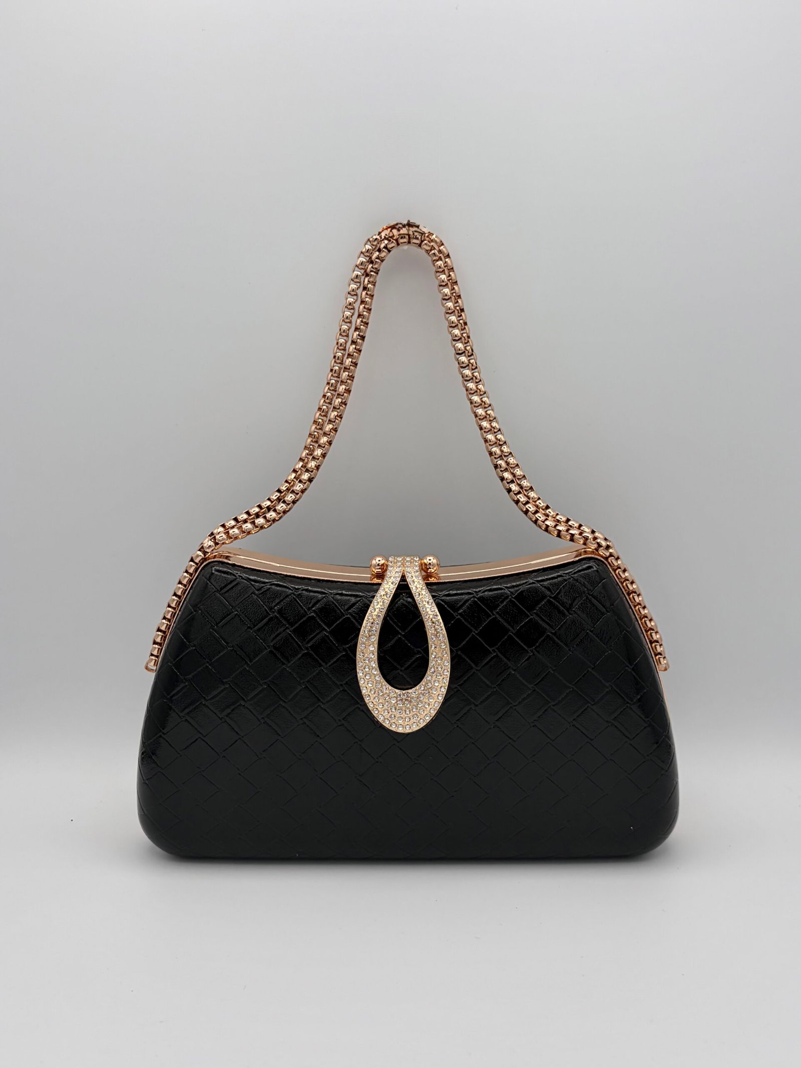 Cartera baúl doble cadena negro - Imagen 4
