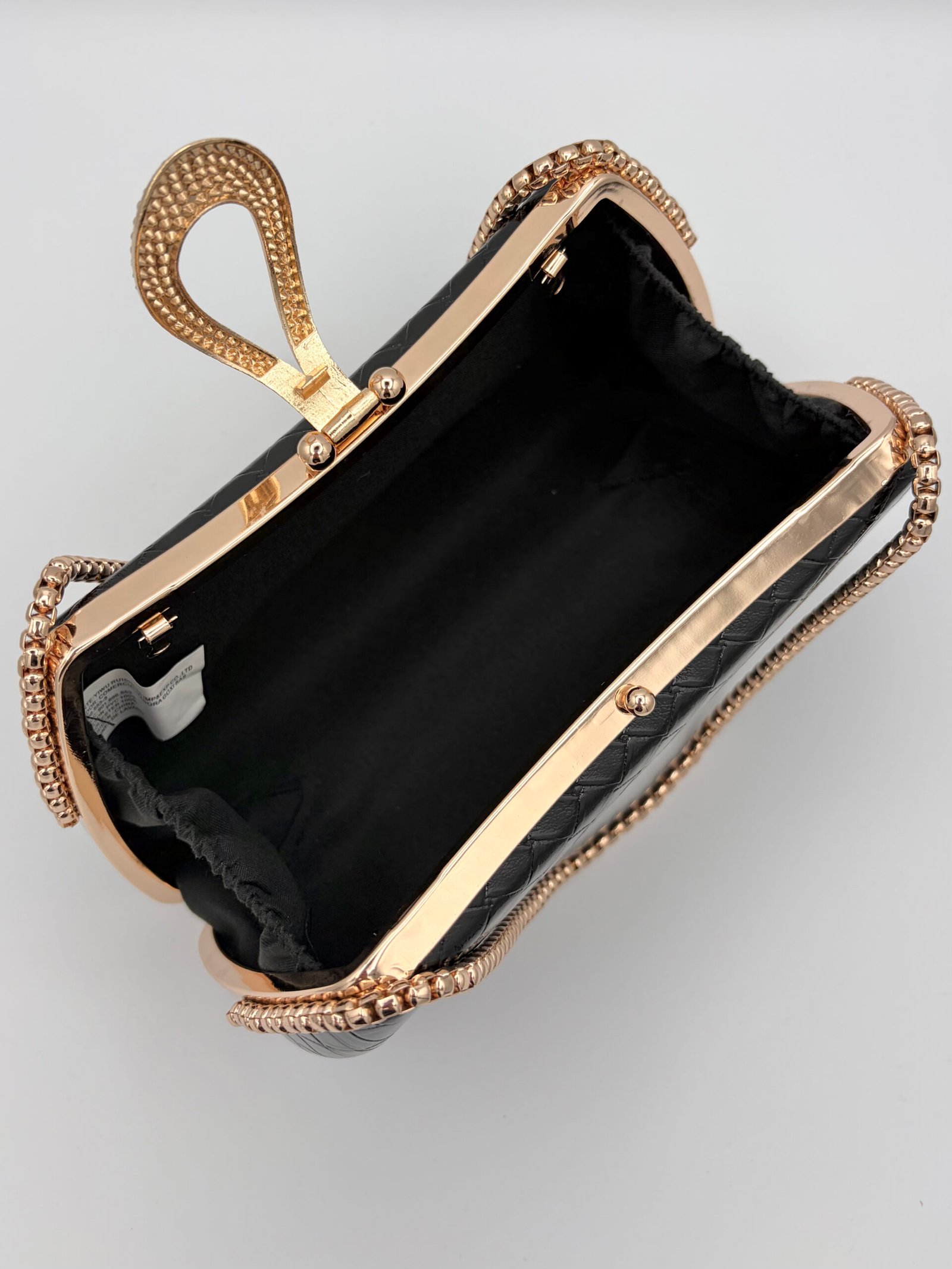 Cartera baúl doble cadena negro - Imagen 5