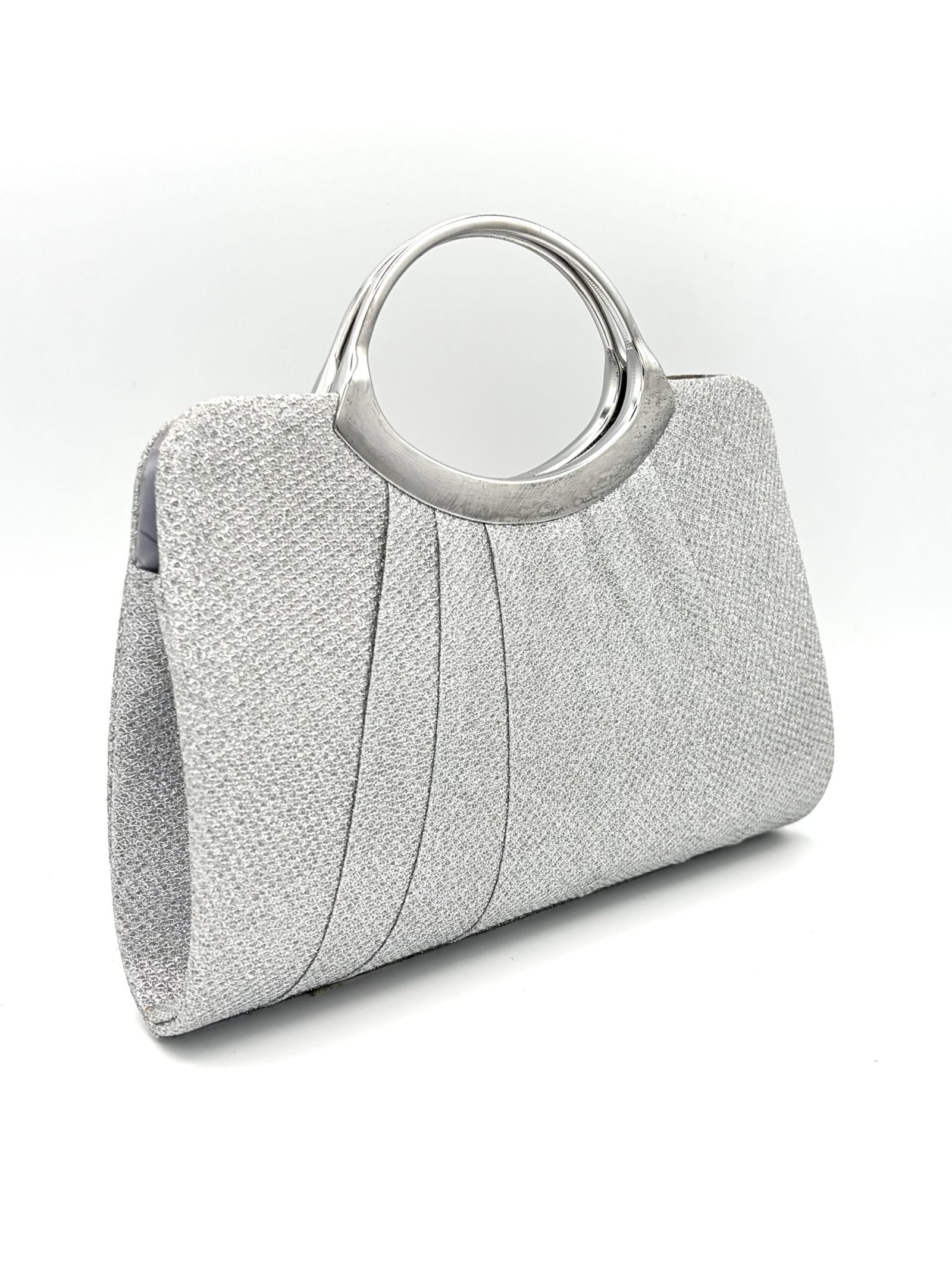 Cartera tipo sobre plateada - Imagen 2