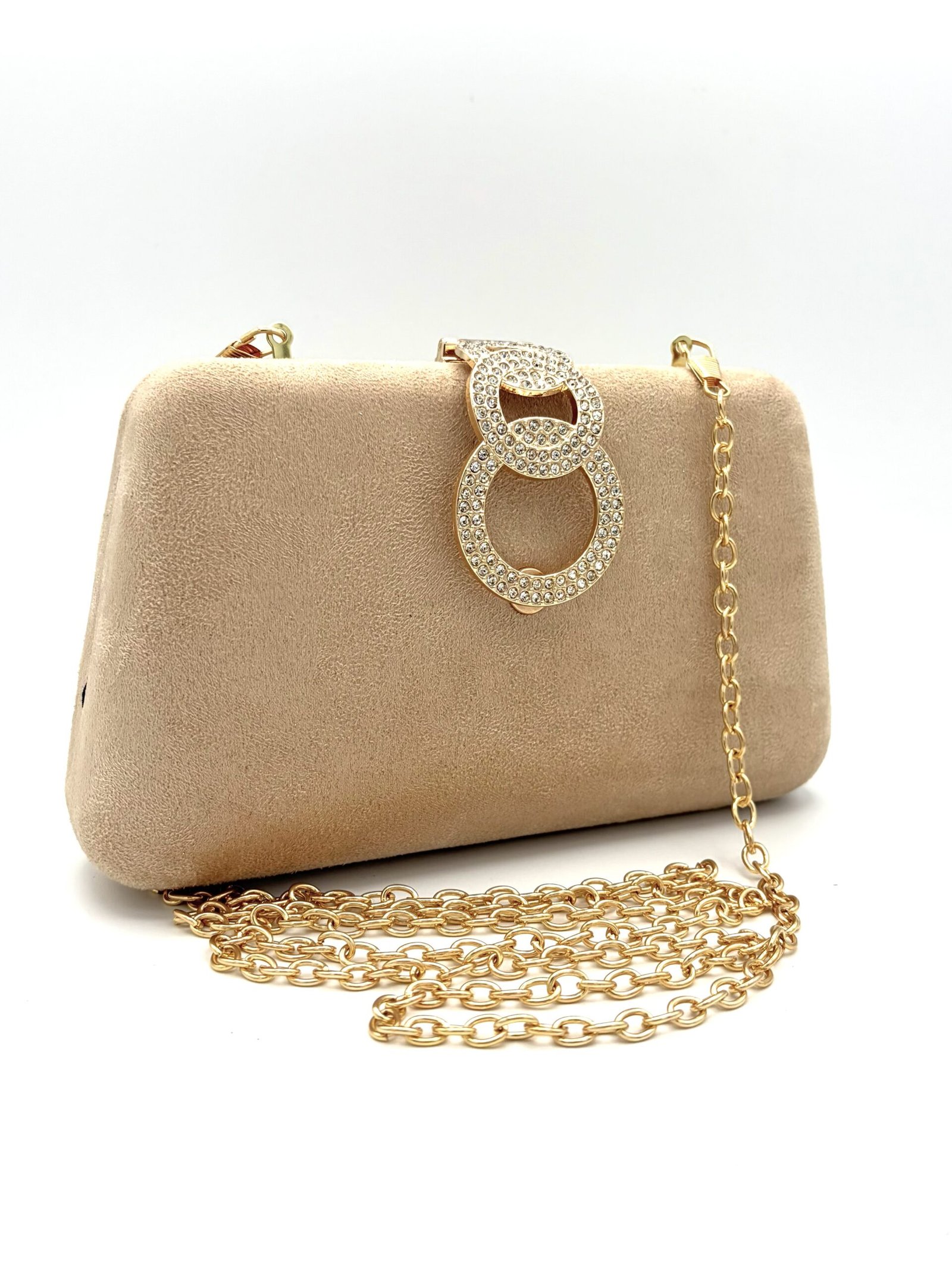 Clutch de terciopelo beige - Imagen 2