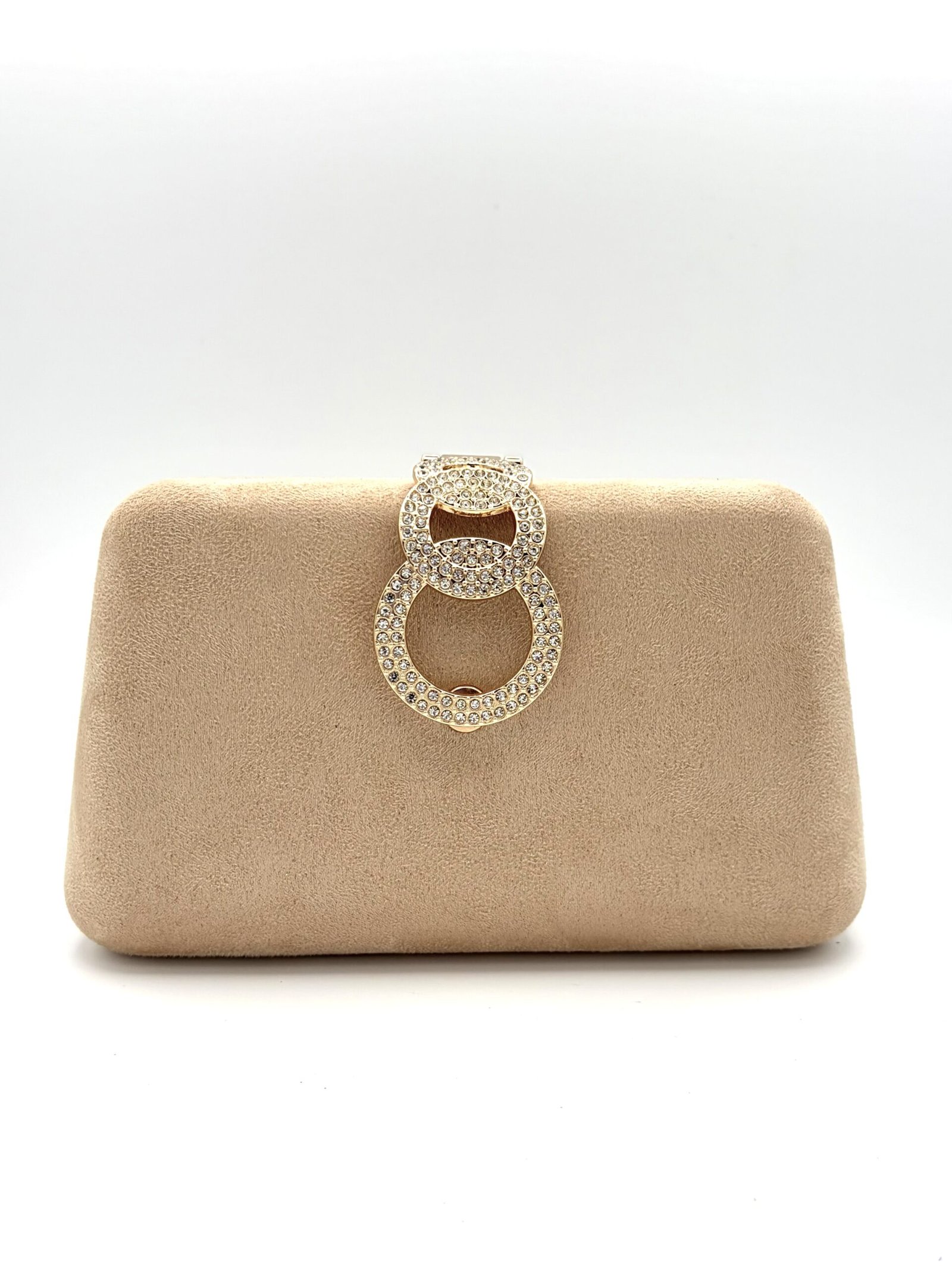 Clutch de terciopelo beige - Imagen 3
