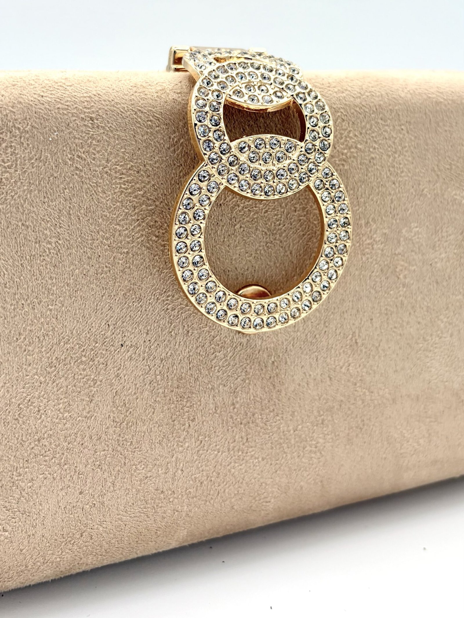 Clutch de terciopelo beige - Imagen 4