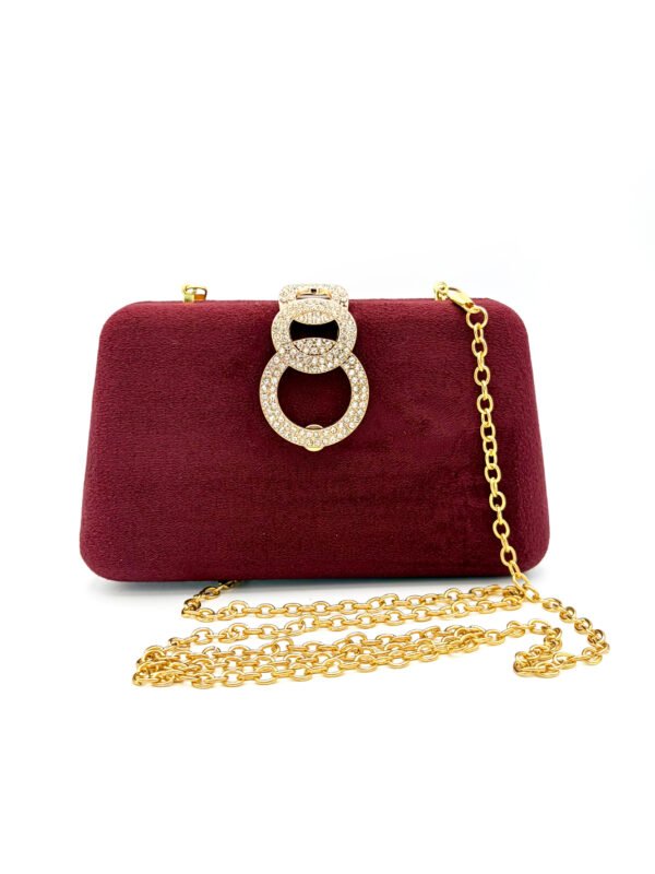Clutch de terciopelo vinotinto