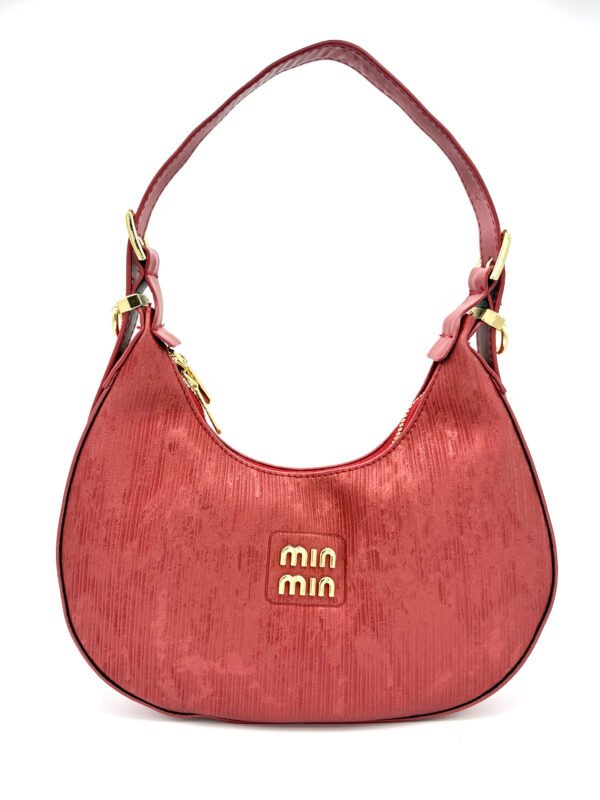 Bolso media luna rojo