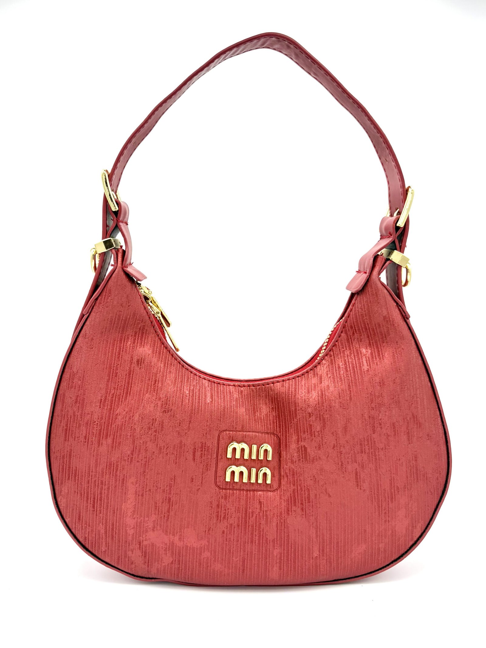 Bolso media luna rojo