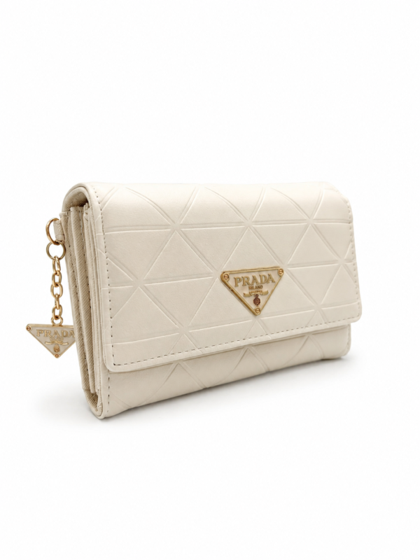 Billetera prada blanco hueso