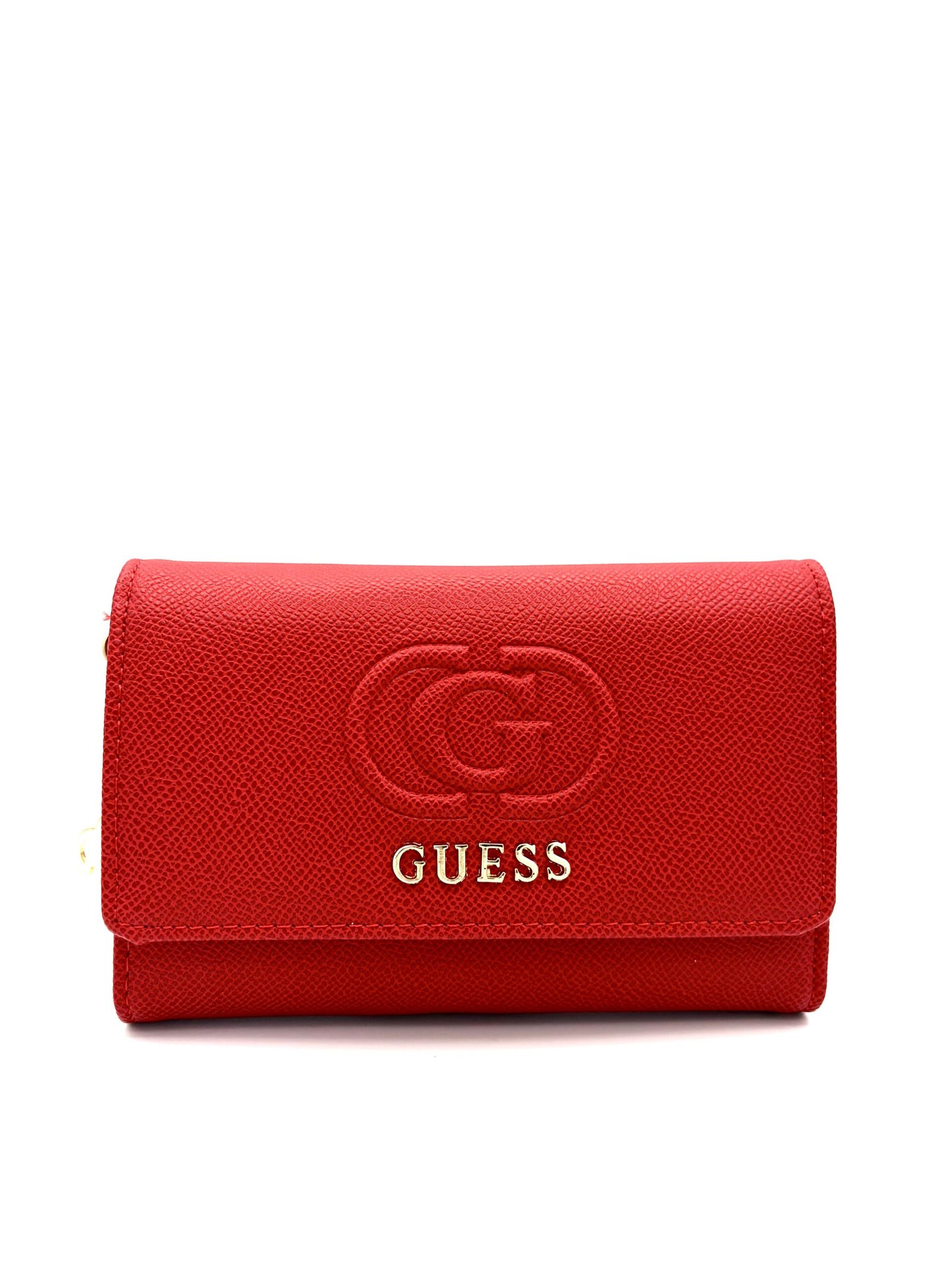 Billetera Guess roja con dorado - Imagen 3