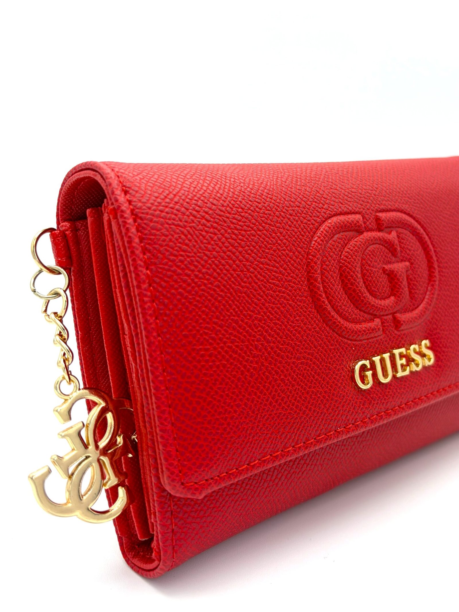 Billetera Guess roja con dorado - Imagen 4