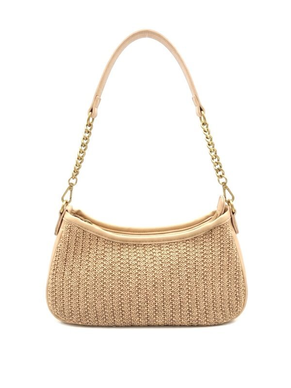 Bolso de yute tejido beige