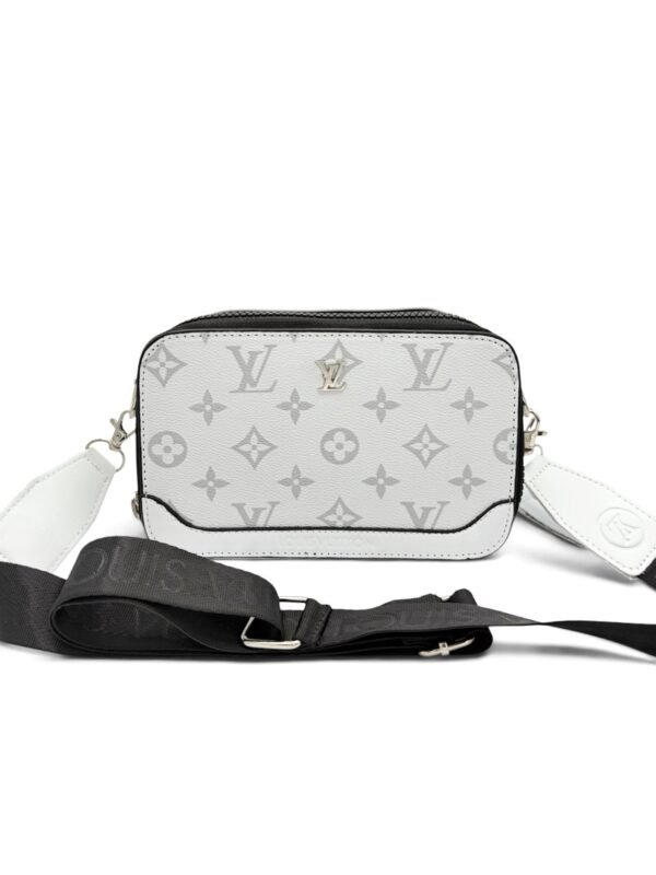 Carriel pasta dura LV blanco hombre