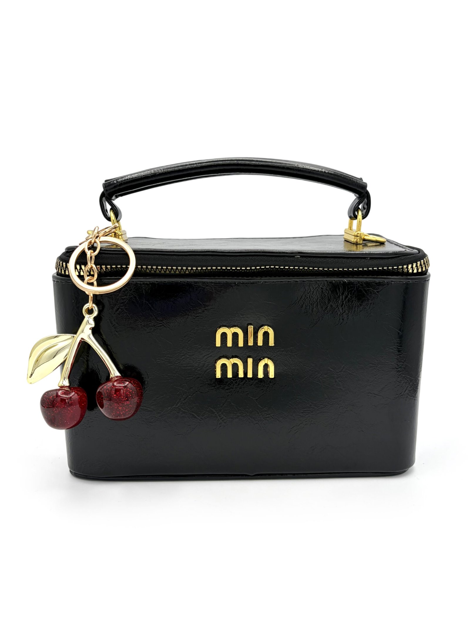 Bolso estilo cofre negro