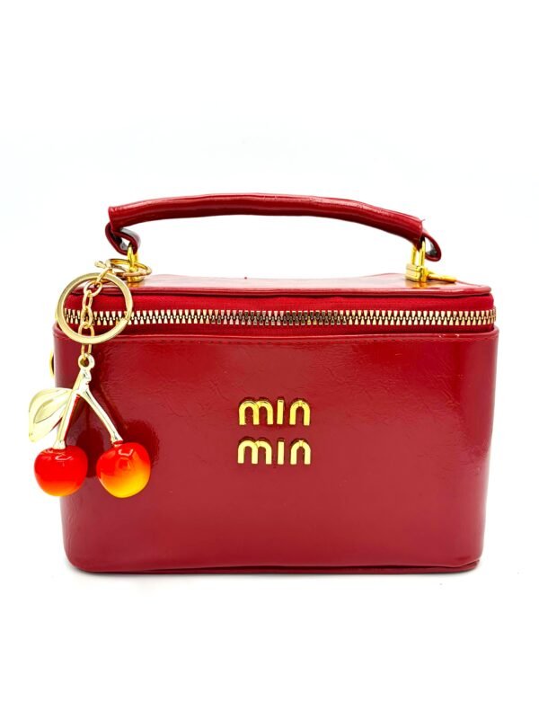 Bolso estilo cofre rojo