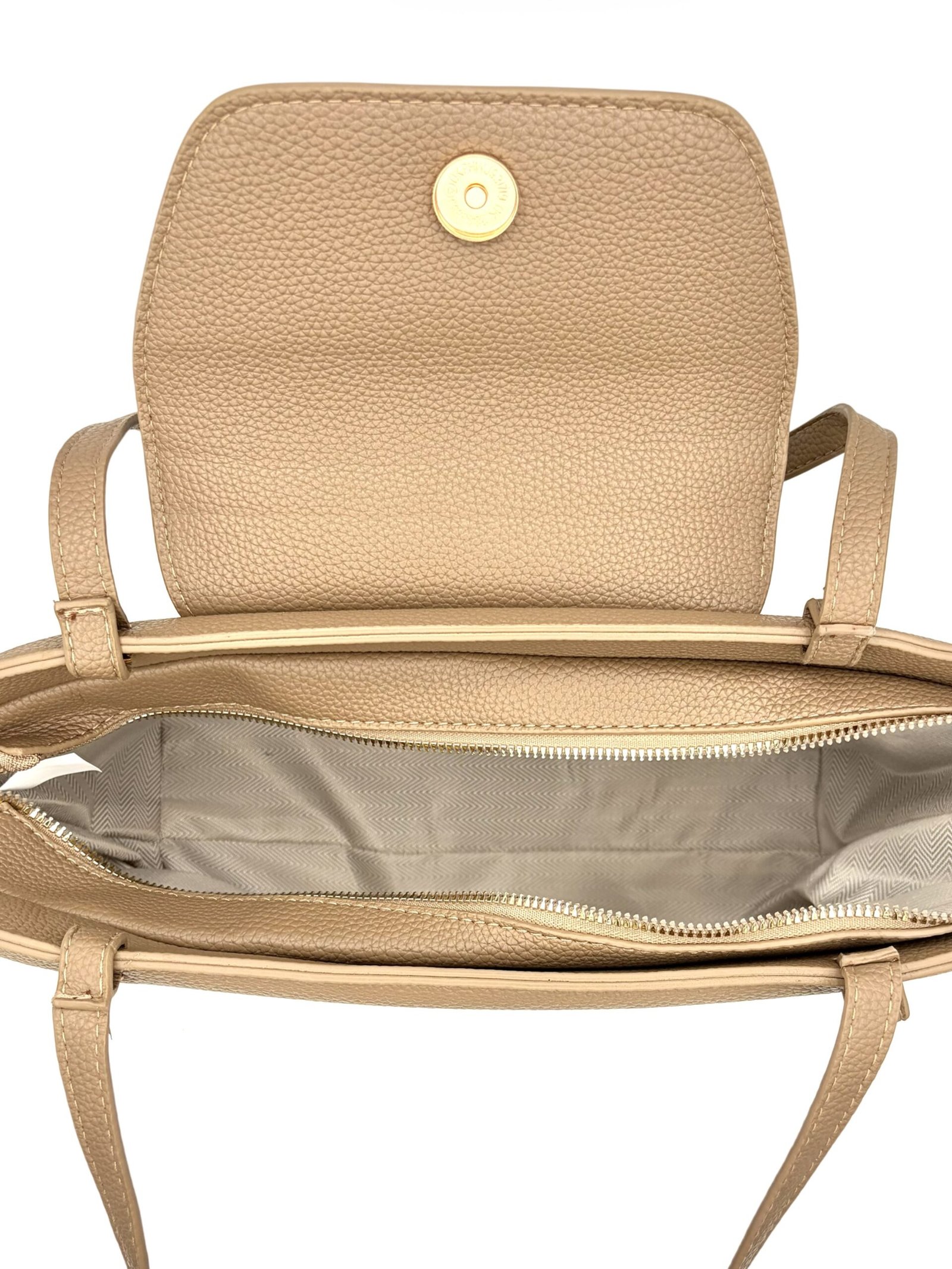 Bolso playero de yute beige - Imagen 5