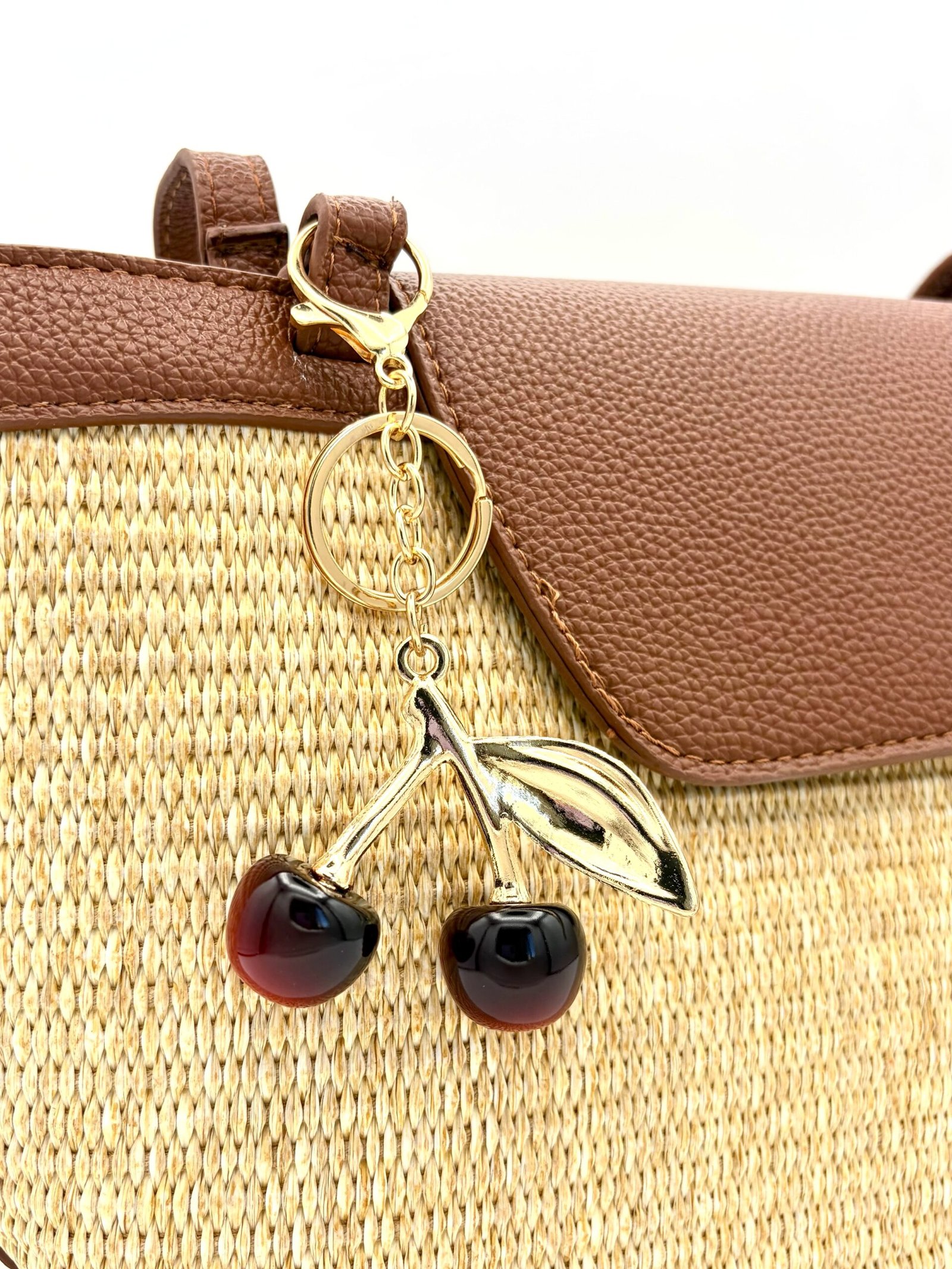 Bolso playero de yute cafe - Imagen 4