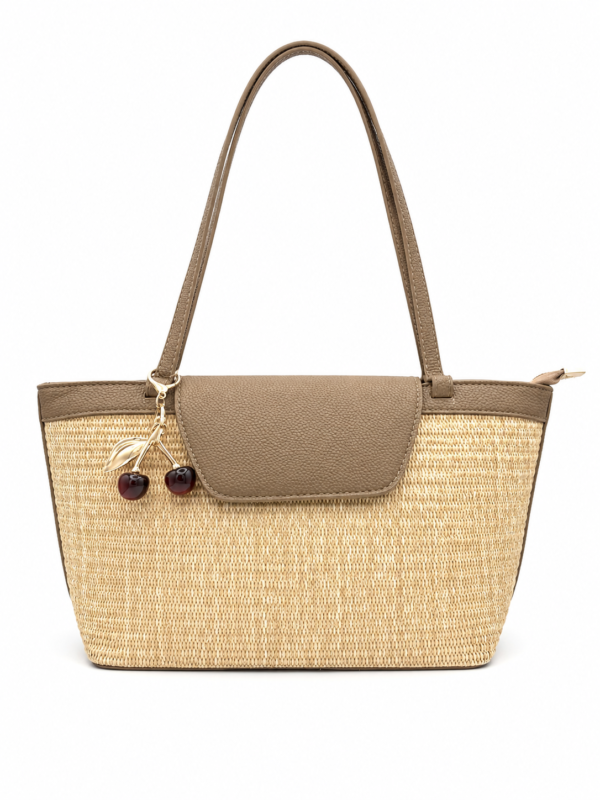 Bolso playero de yute beige
