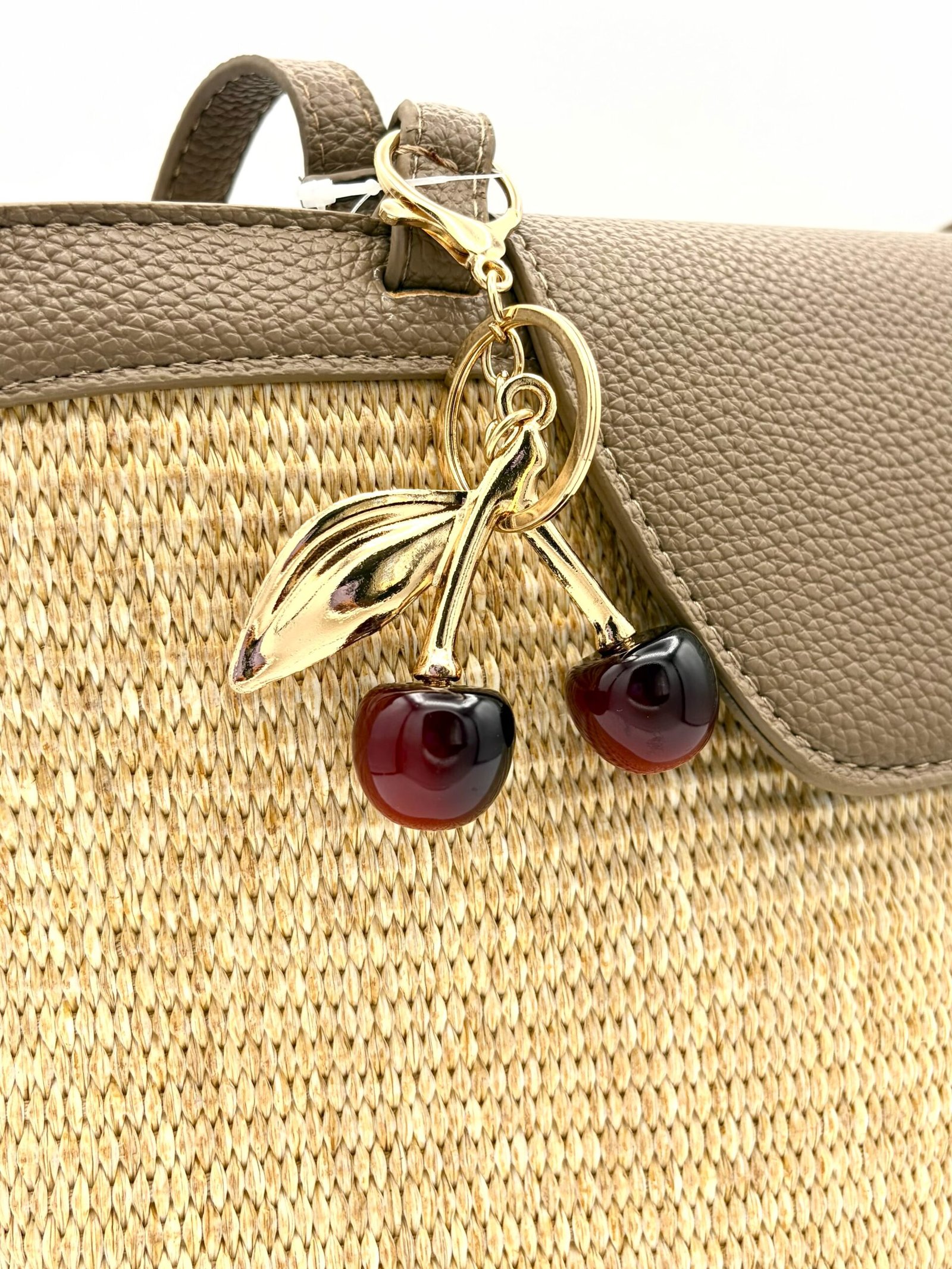 Bolso playero de yute beige - Imagen 4