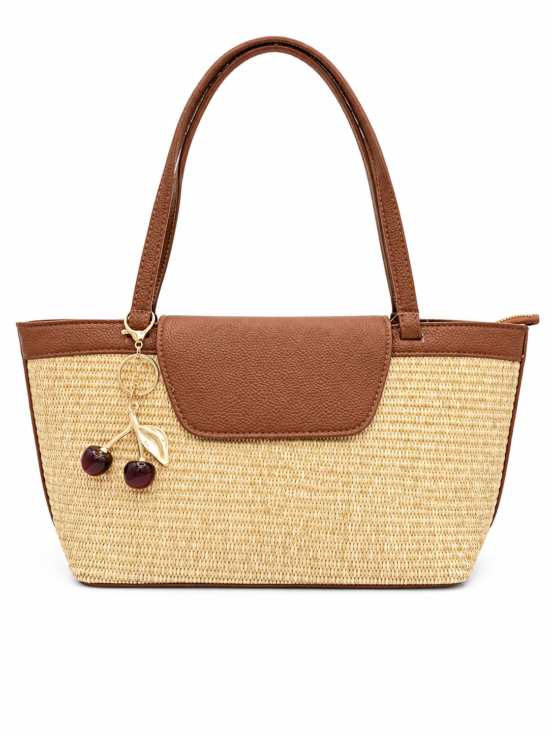 Bolso playero de yute cafe