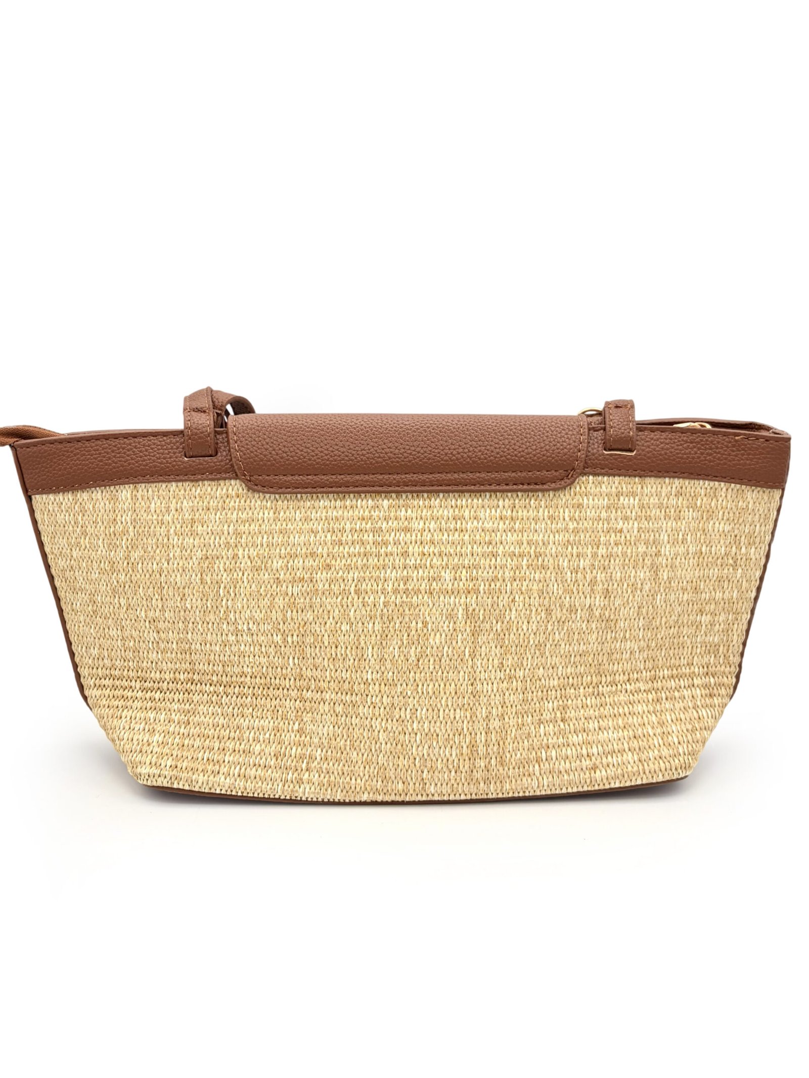 Bolso playero de yute cafe - Imagen 3